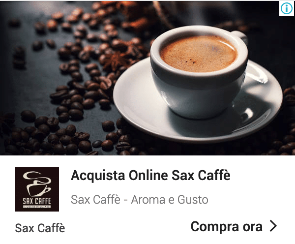 Annuncio Google Ads Sax Caffe 8